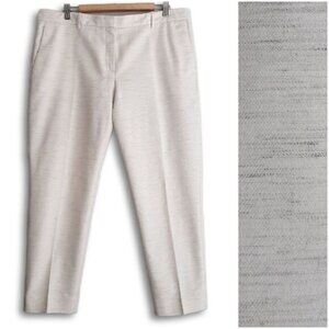 GAP | Slim Cropped Ankle Dress Pants Marled Light Gray Sz 16 Flawed